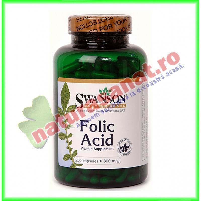 Acid Folic 800 mcg 250 capsule - Swanson