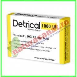 Detrical Vitamina D3 1000 UI 60 comprimate - Zdrovit - www.naturasanat.ro
