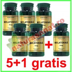 Melatonina 5 mg 30 capsule PROMOTIE 5+1 GRATIS - Cosmo Pharm