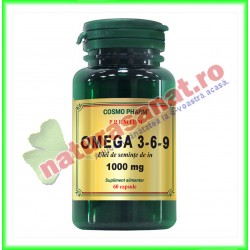 Omega 3-6-9 Ulei de In 1000 mg 60 capsule - Cosmo Pharm