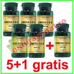 Omega 3-6-9 Ulei de In 1000 mg 30 capsule PROMOTIE 5+1 GRATIS - Cosmo Pharm