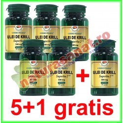 Ulei de Krill Superba 2 500 mg 30 capsule PROMOTIE 5+1 GRATIS - Cosmo Pharm