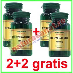Resveratrol 100 mg 30 capsule PROMOTIE 2+2 GRATIS - Cosmo Pharm