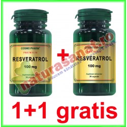 Resveratrol 100 mg 30 capsule PROMOTIE 1+1 GRATIS - Cosmo Pharm