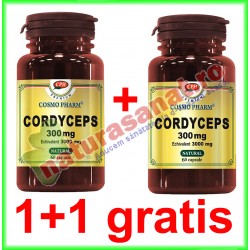 Cordyceps 300mg 60 capsule PROMOTIE 1+1 GRATIS - Cosmo Pharm