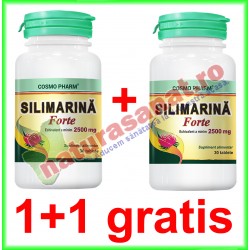 Silimarina Forte echivalent a minim 2500 mg 30 tablete PROMOTIE 1+1 GRATIS - Cosmo Pharm