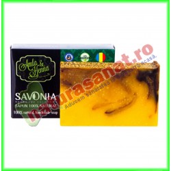 Sampon Solid Natural Amla si Henna 90 g - Savonia - www.naturasanat.ro