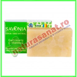 Sapun Natural Castravete si Vitamina C 90 g - Savonia - www.naturasanat.ro