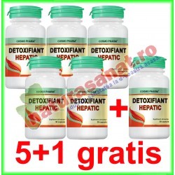 Detoxifiant Hepatic 30 capsule PROMOTIE 5+1 GRATIS - Cosmo Pharm - www.naturasanat.ro