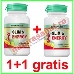 Slim & Energy 30 capsule PROMOTIE 1+1 GRATIS - Cosmo Pharm - www.naturasanat.ro