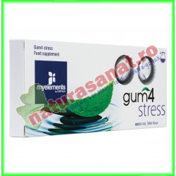 Gum4 Stress Guma de Mestecat pentru Combaterea Stresului 10 buc - MyElements - www.naturasanat.ro