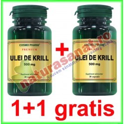Ulei de Krill Superba 2 500 mg 30 capsule PROMOTIE 1+1 GRATIS - Cosmo Pharm - www.naturasanat.ro