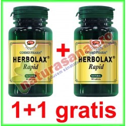 Herbolax Rapid 60 tablete PROMOTIE 1+1 GRATIS - Cosmo Pharm - www.naturasanat.ro