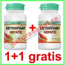Detoxifiant Hepatic 30 capsule PROMOTIE 1+1 GRATIS - Cosmo Pharm - www.naturasanat.ro