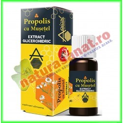 Propolis cu Musetel Extract Glicerohidric 30 ml - Apicolscience - www.naturasanat.ro