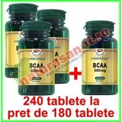 BCAA 500 mg PROMOTIE 240 tablete la pret de 180 tablete - Cosmo Pharm