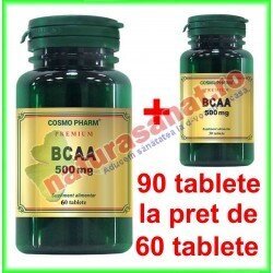 BCAA 500 mg PROMOTIE 90 tablete la pret de 60 tablete - Cosmo Pharm - www.naturasanat.ro