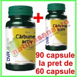 Carbune Activ PROMOTIE 90 capsule la pret de 60 capsule - DVR Pharm - www.naturasanat.ro