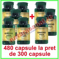 Ginseng Corean (Panax ginseng) Extract 100 mg PROMOTIE 480 tablete la pret de 300 tablete - Cosmo Pharm - www.naturasanat.ro