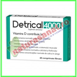 Detrical Vitamina D3 4000 UI 60 comprimate - Zdrovit - www.naturasanat.ro