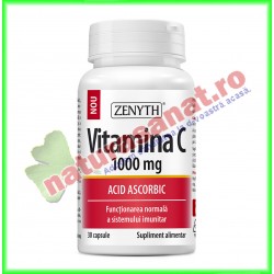 Vitamina C 1000 mg 30 capsule - Zenyth - www.naturasanat.ro