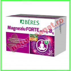 Magneziu forte 375 mg + B6 50 comprimate filmate - Beres - www.naturasanat.ro