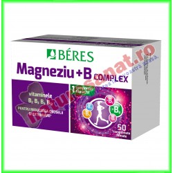 Magneziu + B complex 50 comprimate filmate - Beres - www.naturasanat.ro