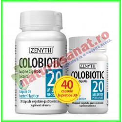 Colobiotic PROMOTIE 40 capsule la pret de 30 capsule - Zenyth - www.naturasanat.ro
