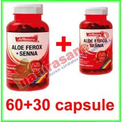 Aloe Ferox + Senna PROMOTIE 60+30 capsule - Ad Natura - Adserv