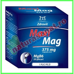 Maximag 375 mg 20 plicuri cu pulbere solubila cu pulbere solubila - Zdrovit - www.naturasanat.ro