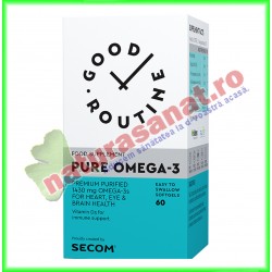 Pure Omega-3 60 capsule vegetale - Good Routine - Secom - www.naturasanat.ro