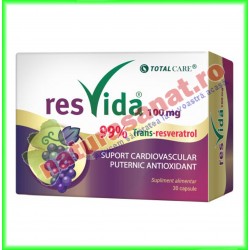 Resveratrol Resvida 100 mg 30 capsule - Cosmo Pharm - www.naturasanat.ro
