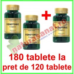 Venotonic Complex PROMOTIE 180 tablete la pret de 120 tablete - Cosmo Pharm - www.naturasanat.ro