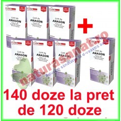 Ceai de Anason PROMOTIE 140 doze la pret de 120 doze (plicuri) (6+1) - Farmaclass - www.naturasanat.ro