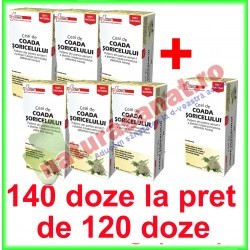 Ceai de Coada Soricelului PROMOTIE 140 doze la pret de 120 doze (6+1) - Farmaclass - www.naturasanat.ro