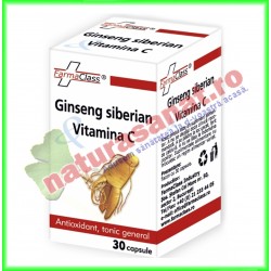 Ginseng Siberian & Vitamina C 30 capsule - Farmaclass - www.naturasanat.ro