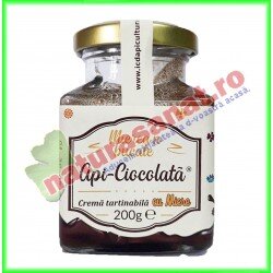 Api Ciocolata Crema Tartinabila cu Miere 200 g - Institutul Apicol - www.naturasanat.ro