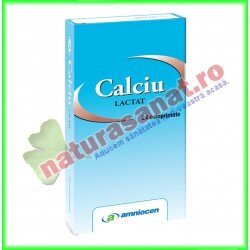 Calciu lactat 24 comprimate - Amniocen - www.naturasanat.ro - 0722737992