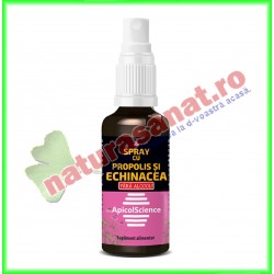 Spray cu Propolis si Echinacea Fara Alcool 50 ml - Apicolscience - www.naturasanat.ro - 0722737992