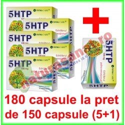 5 HTP PROMOTIE 180 capsule la pret de 150 capsule (5+1) - Cosmo Pharm - www.naturasanat.ro - 0722737992