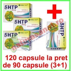 5 HTP PROMOTIE 120 capsule la pret de 90 capsule (3+1) - Cosmo Pharm - www.naturasanat.ro - 0722737992