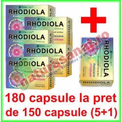 Rhodiola Extract 500 mg PROMOTIE 180 capsule la pret de 150 capsule (5+1) - Cosmo Pharm - www.naturasanat.ro - 0722737992