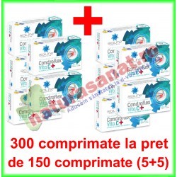 Condroflex Vita C PROMOTIE 300 comprimate la pret de 150 comprimate (5+5) - Helcor - www.naturasanat.ro - 0722737992