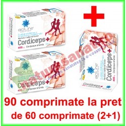 Cordiceps Plus PROMOTIE 90 comprimate la pret de 60 comprimate (2+1) - Helcor - www.naturasanat.ro - 0722737992