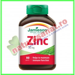 Zinc 50 mg 90 tablete - Jamieson - www.naturasanat.ro