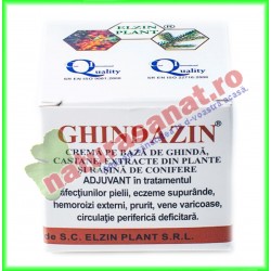 Ghindazin Crema Ghinda Castane Extracte Plante Rasina Conifere 50 ml - Elzin Plant - www.naturasanat.ro