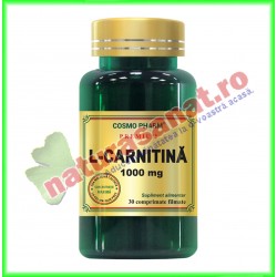 L-Carnitina 1000 mg 30 comprimate filmate - Cosmo Pharm - www.naturasanat.ro