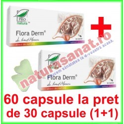 FloraDerm PROMOTIE 60 capsule la pret de 30 capsule (1+1) - Medica Farmimpex - www.naturasanat.ro