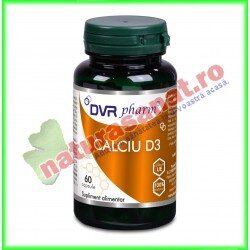 Calciu cu Vitamina D3 60 capsule - DVR Pharm - www.naturasanat.ro