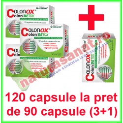 Colonox Colon Detox Total Cleanse PROMOTIE 120 capsule la pret de 90 capsule (3+1) - Cosmo Pharm - www.naturasanat.ro